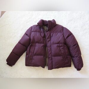 Banana Republic Burgundy Puffer Jacket